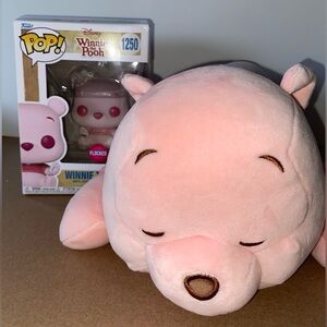 Winnie the Pooh Cherry Blossom Funko Pop Flocked + RareMINISO 14" Plush | Disney